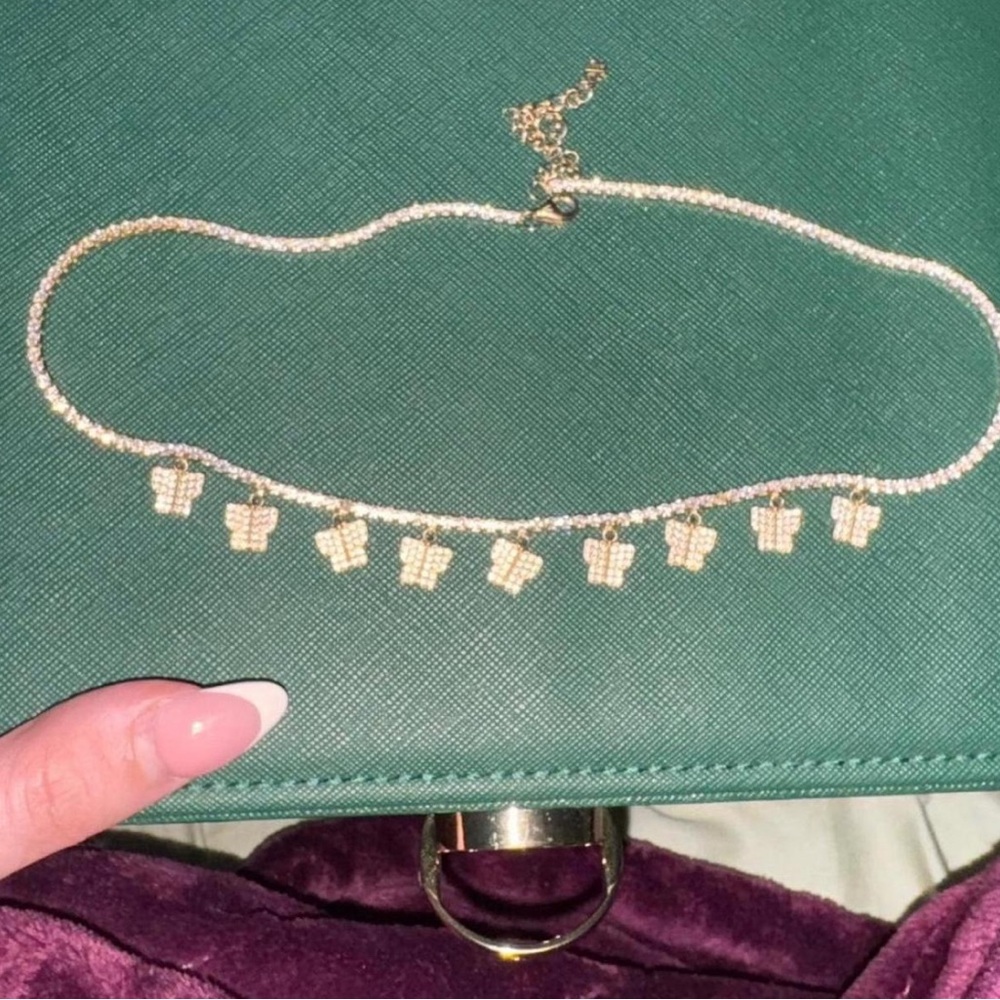 Dazzling Butterfly Tennis Necklace